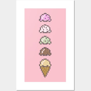 Delicious dessert Pixel icecream Posters and Art